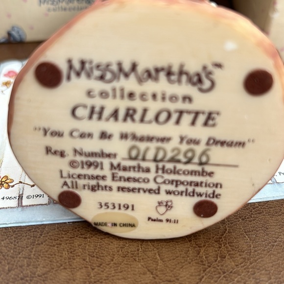 NWT ENESCO Miss Martha’s Collection Charlotte “You Can Be Whatever You Dream” - Picture 6 of 9